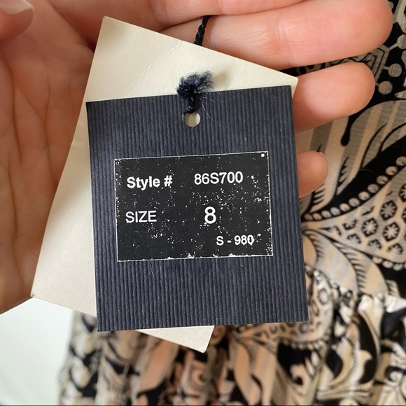 New Anna Sui Strapless Silk Dress 8 - Picture 6 of 11